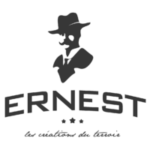 Logo noir Ernest epicerie traiteur plateaux apéritif take away coffrets cadeaux entreprise